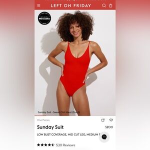 Left On Friday Sweet Chili Heat Red One-Piece Sunday Swimsuit